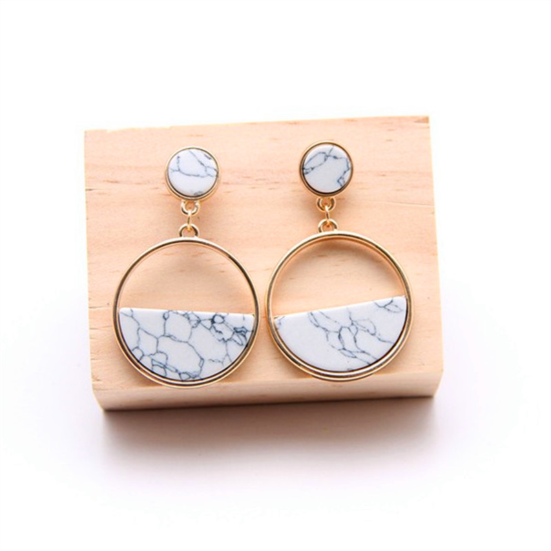Marble Drop Earrings