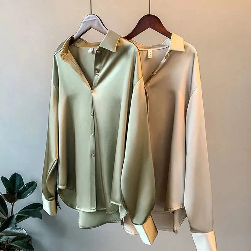 Silky Button Up Blouse