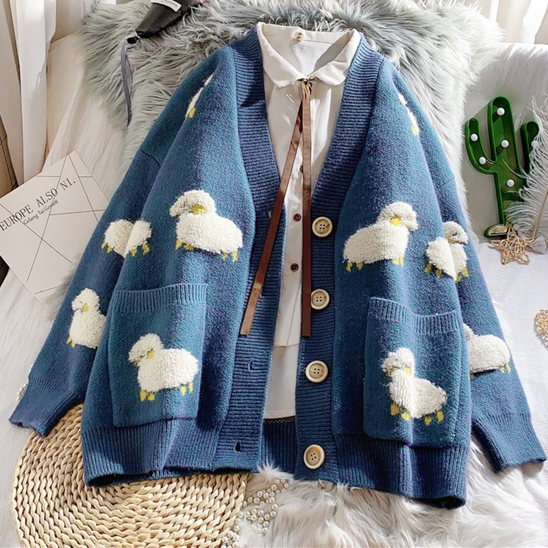 Knitted Sheep Cardigan