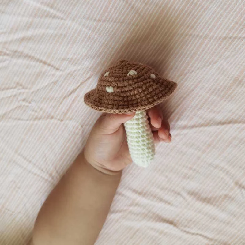 Crochet Mushroom Rattle