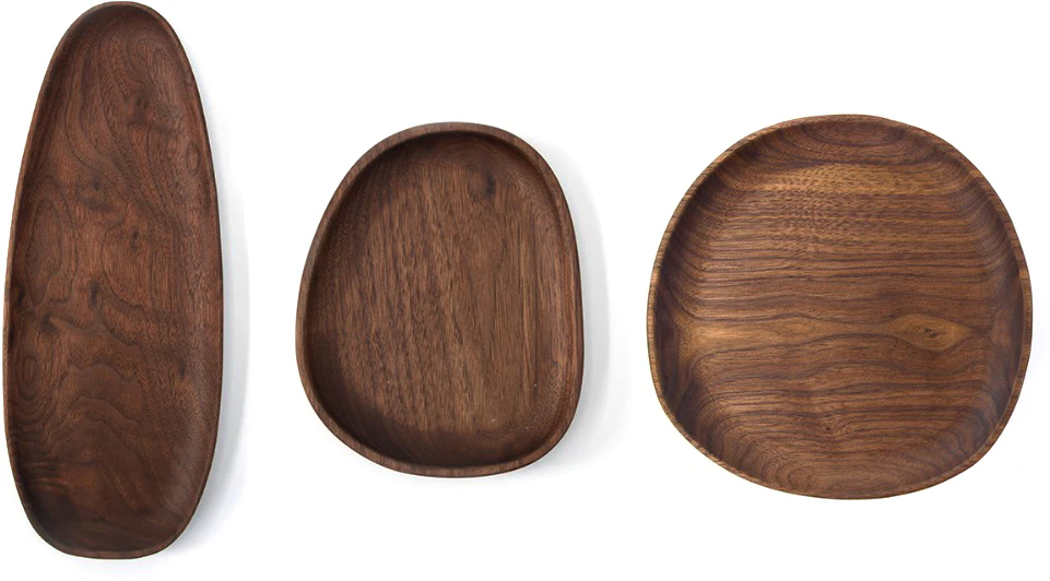 Small Walnut Tea Serving Dish