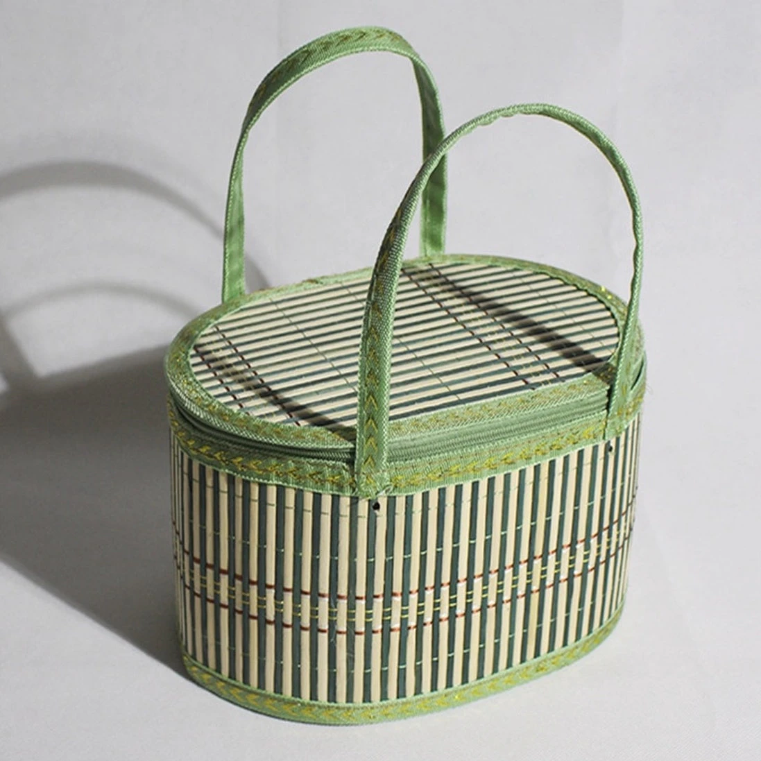 Bamboo Woven Picnic Basket