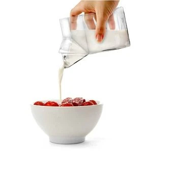 Glass Milk Carton Shaped Jug