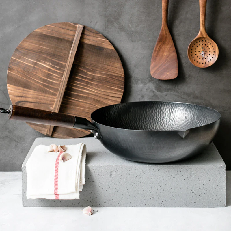Hammered Iron Wok