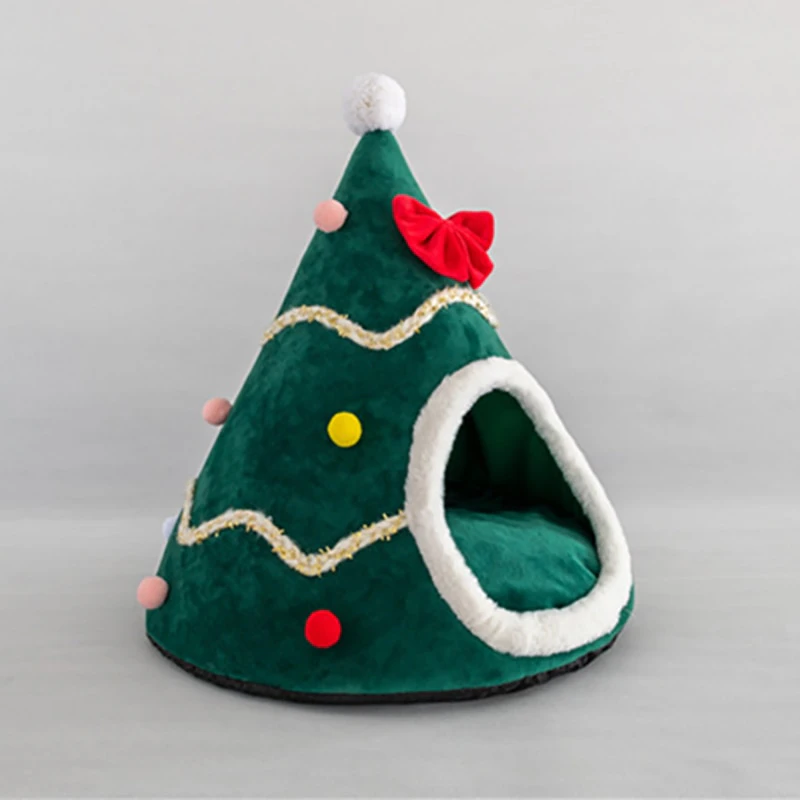 Christmas Tree Shaped Cat House