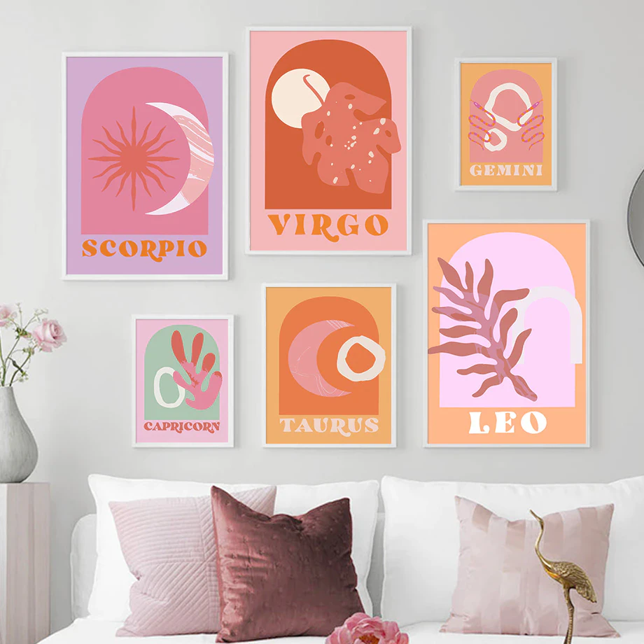 Pink Zodiac Art Print
