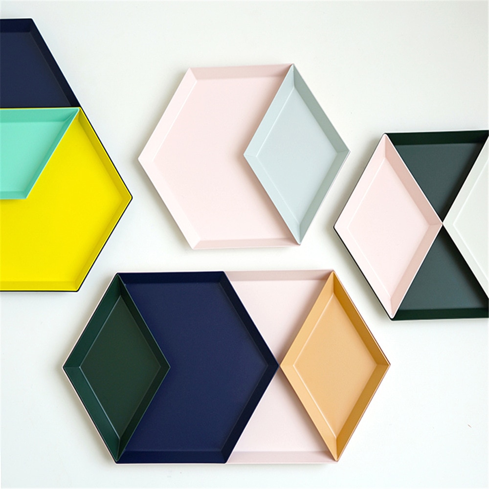 Colorful Geometric Trays