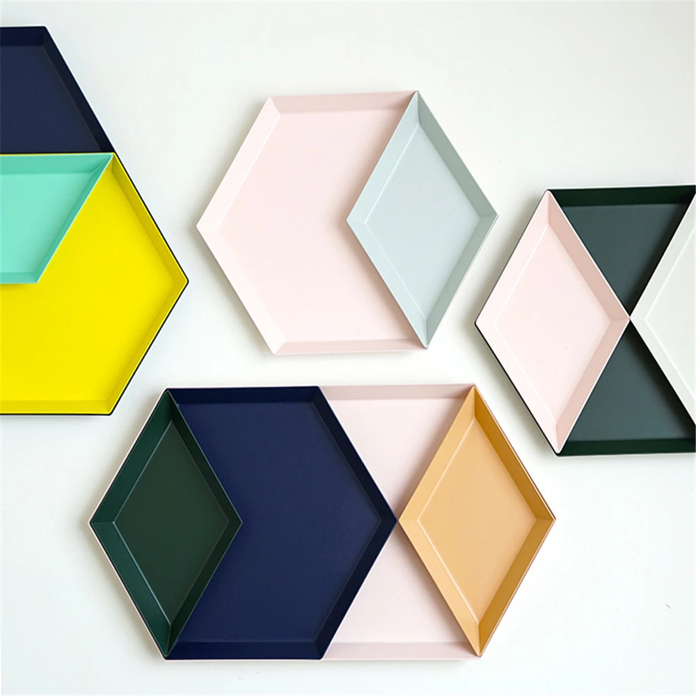 Colorful Geometric Trays