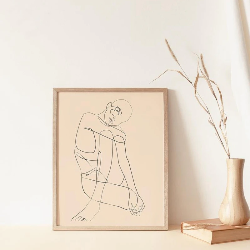 Abstract Woman Line Art Print