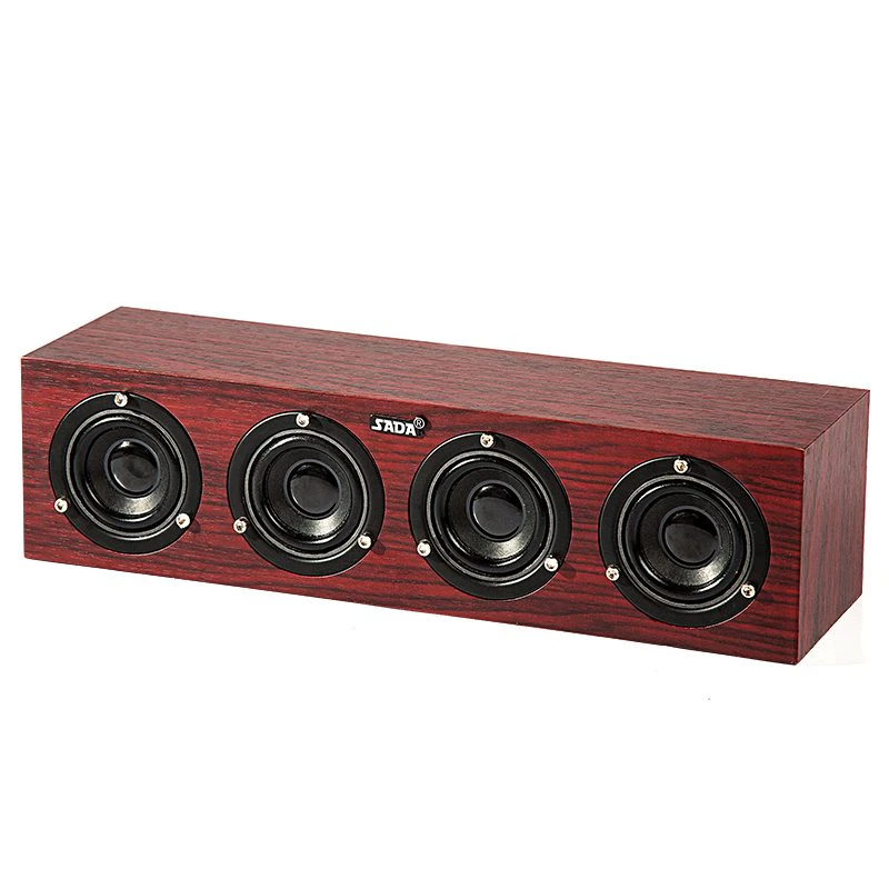 Mini Wooden 4-Way Speaker