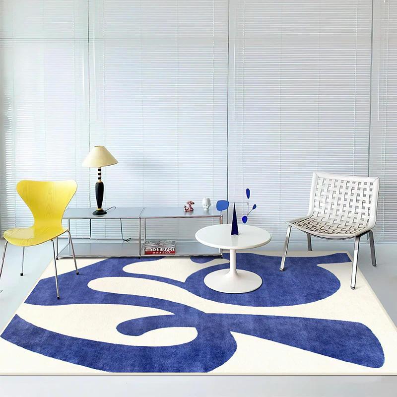 Blue Abstract Area Rug