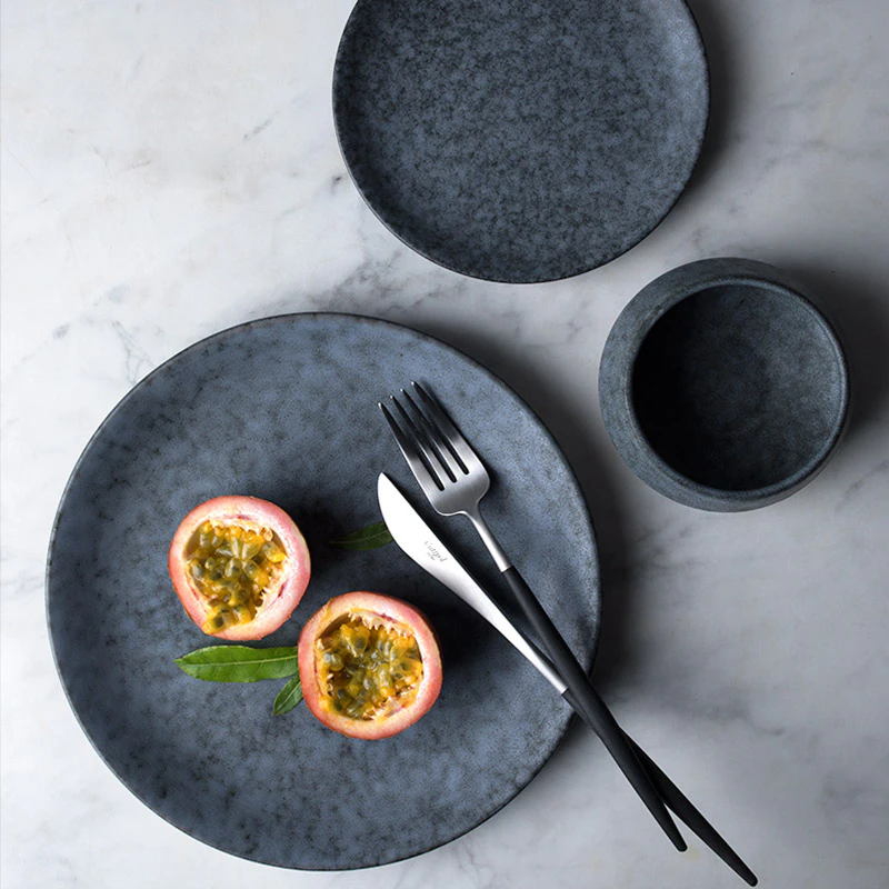 Grey Marble Ceramic Dish