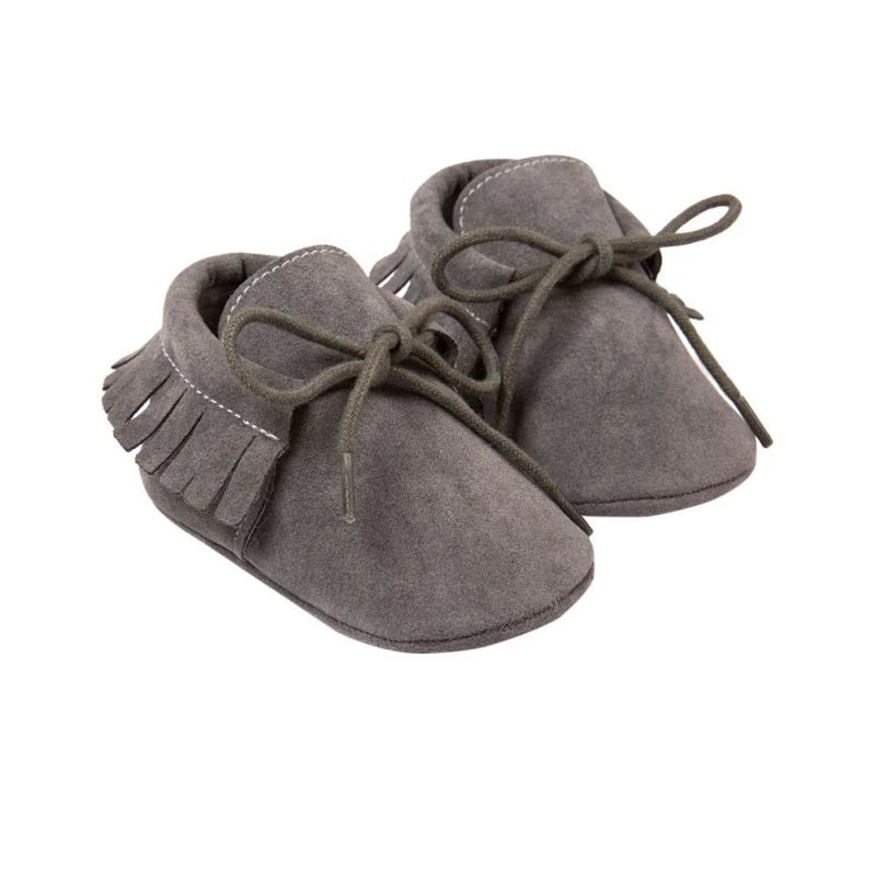 Suede Lace Up Kids Moccasins