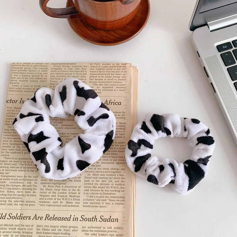 Animal Print Velvet Scrunchie