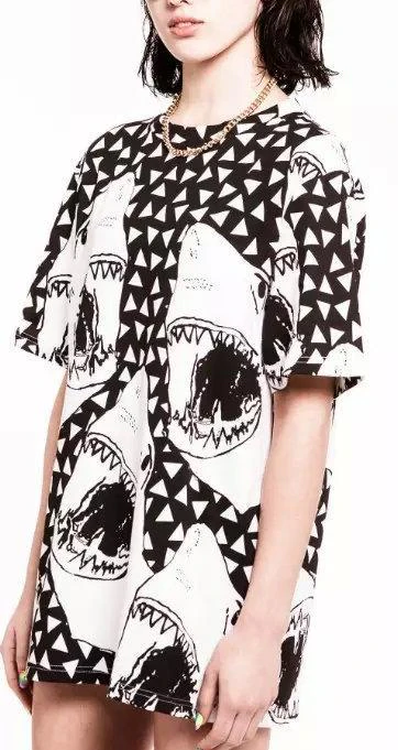 Vintage Shark Pattern Tee