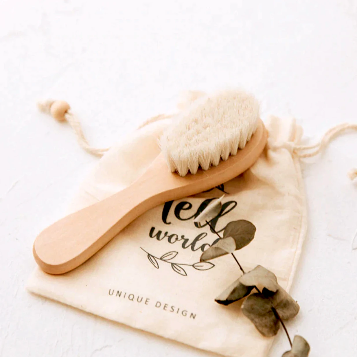 Wooden Infant Hair Brush