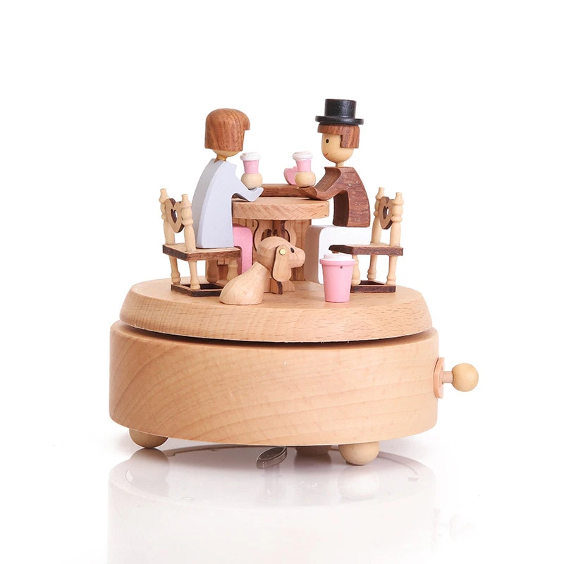 Scandi Wooden Rotating Music Box