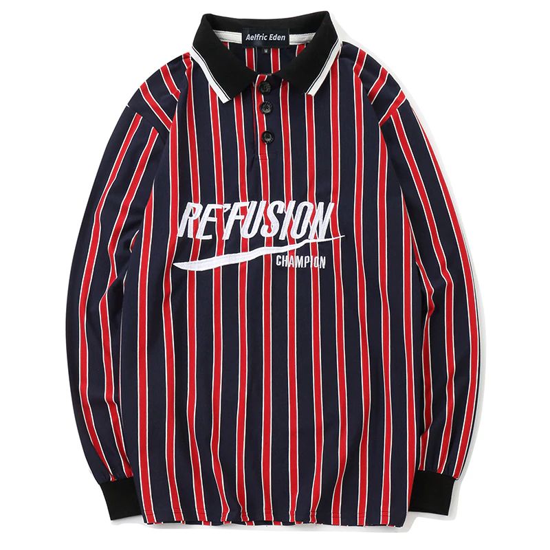 LS Stripe Polo Tee