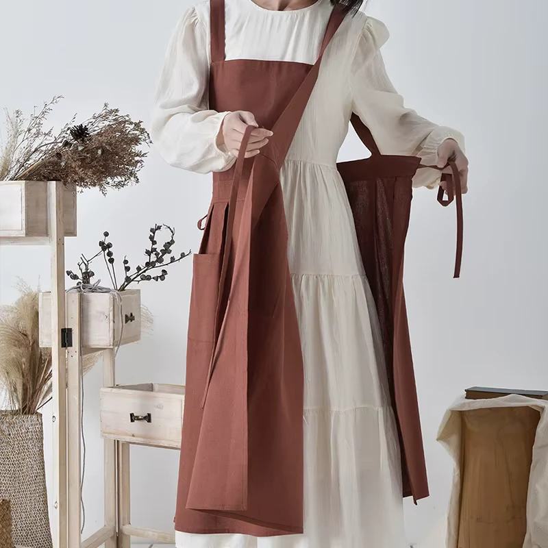 Pleated Linen Apron