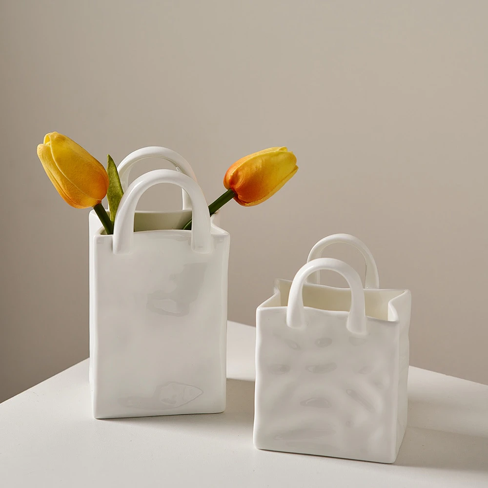 Nordic Ceramic Bag Vase