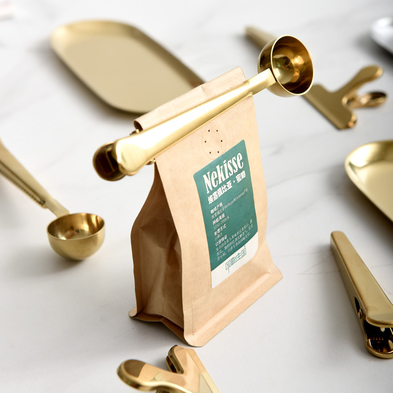 Coffee Clamp and Spoon
