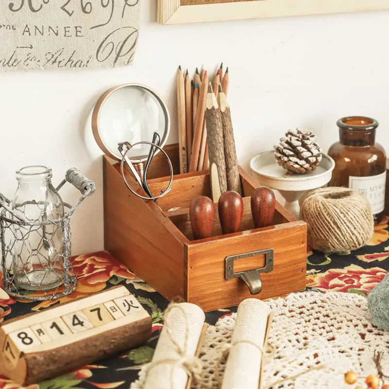 Wooden Desk Organizer