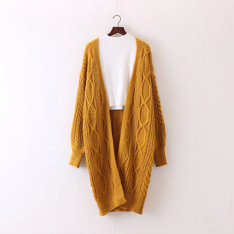 Womens Cable Knit Cardigan