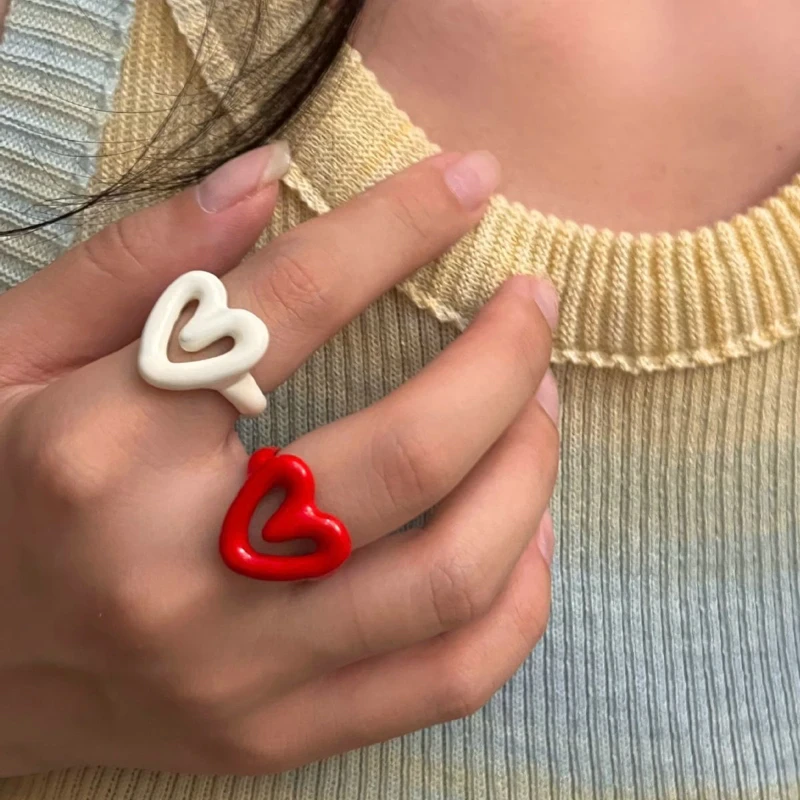 Enamel Heart Ring