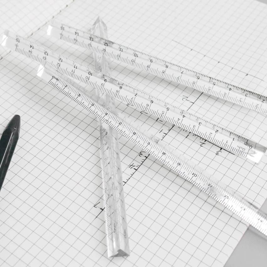 Transparent Triangle Ruler