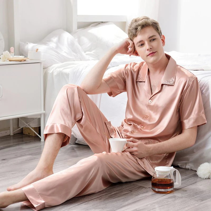 Mens Silk Pajamas