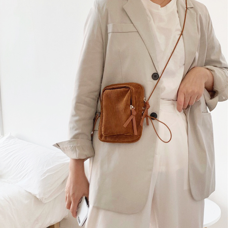 Mini Corduroy Crossbody Bag