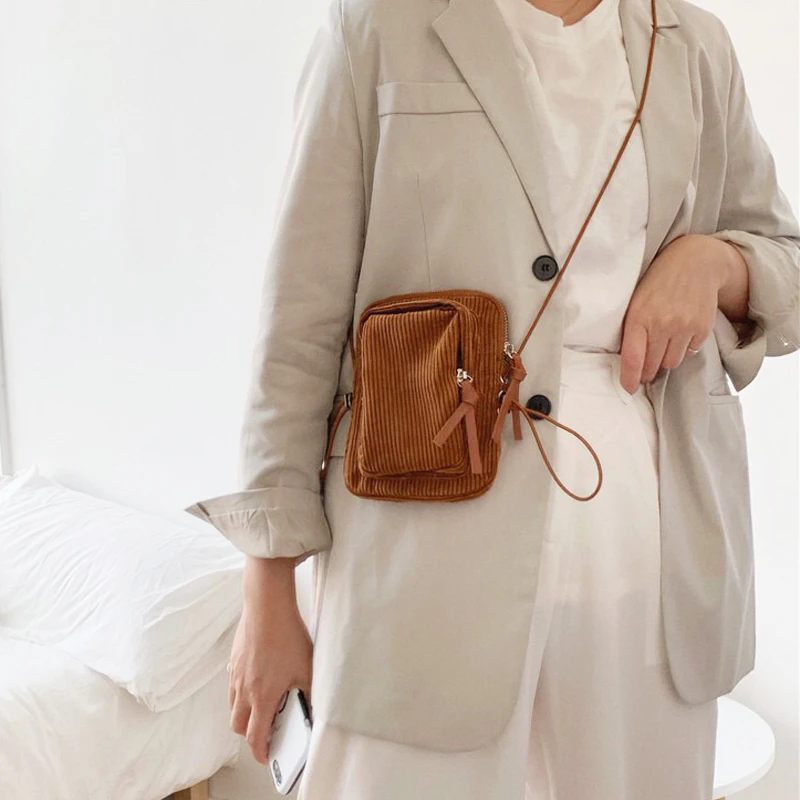 Mini Corduroy Crossbody Bag