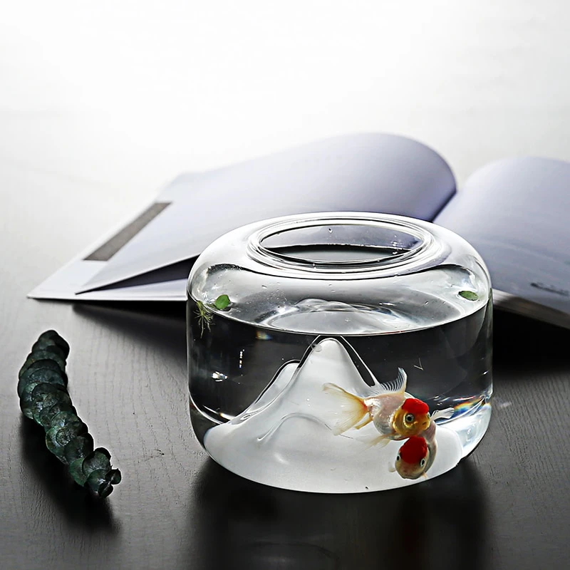 Snowy Mountain Moulded Fishbowl