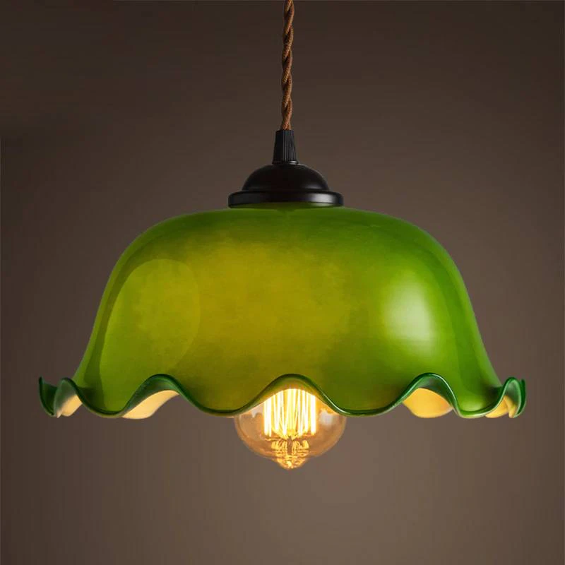 Vintage Glass Pendant Light