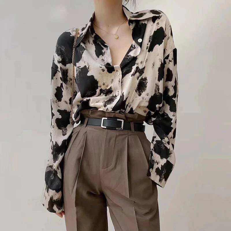 Cow Print Blouse