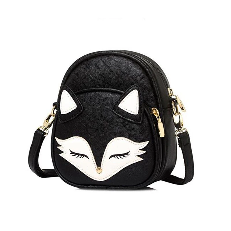 PU Leather Fox Cross Body Bag