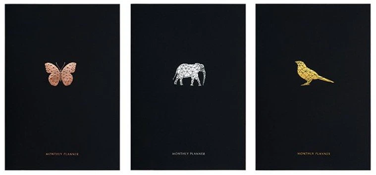 Foil Cover Monthly Planners