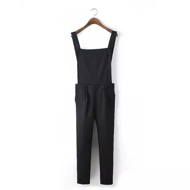 Black Chiffon Dungarees