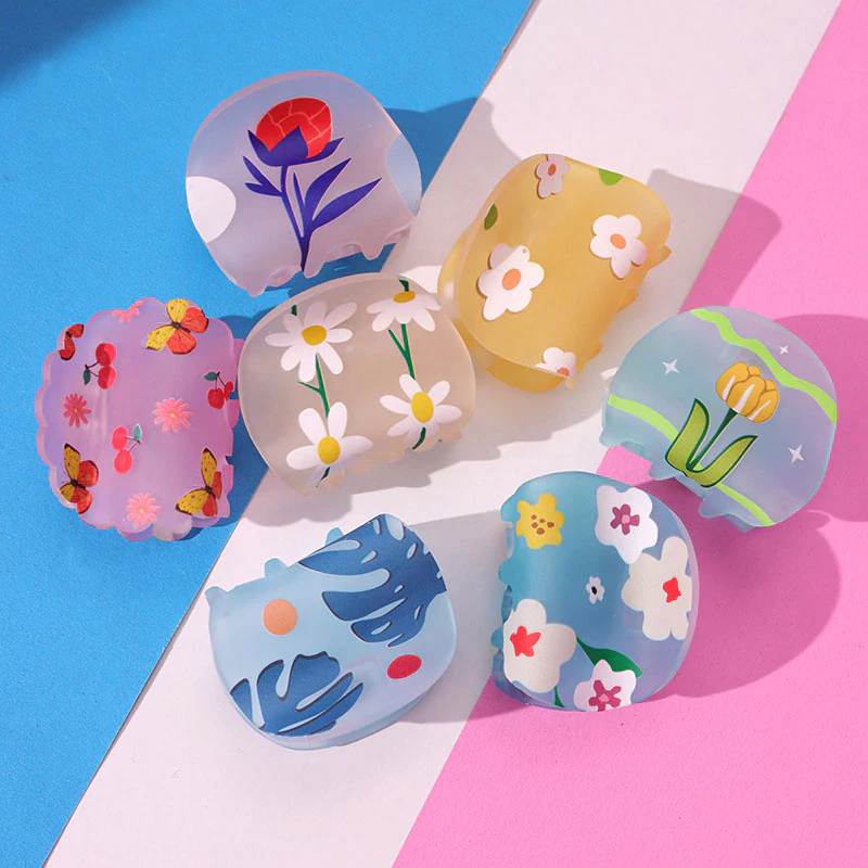 Colourful Floral Hairclaw