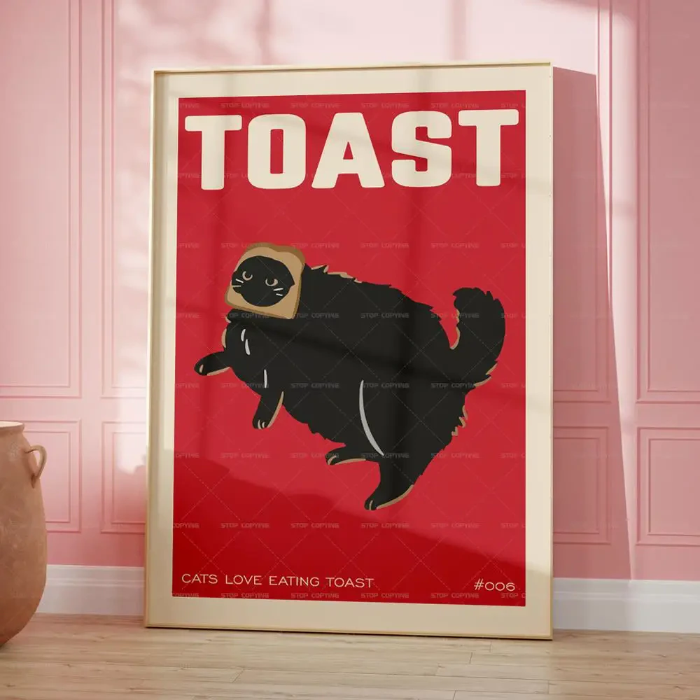 Toast Cat Print