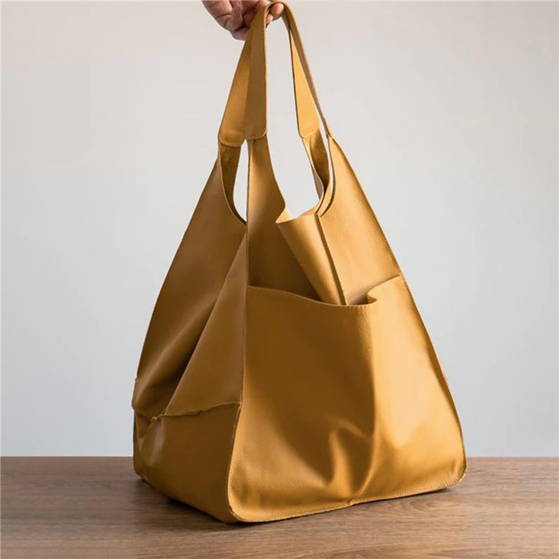 Oversized Faux Leather Tote
