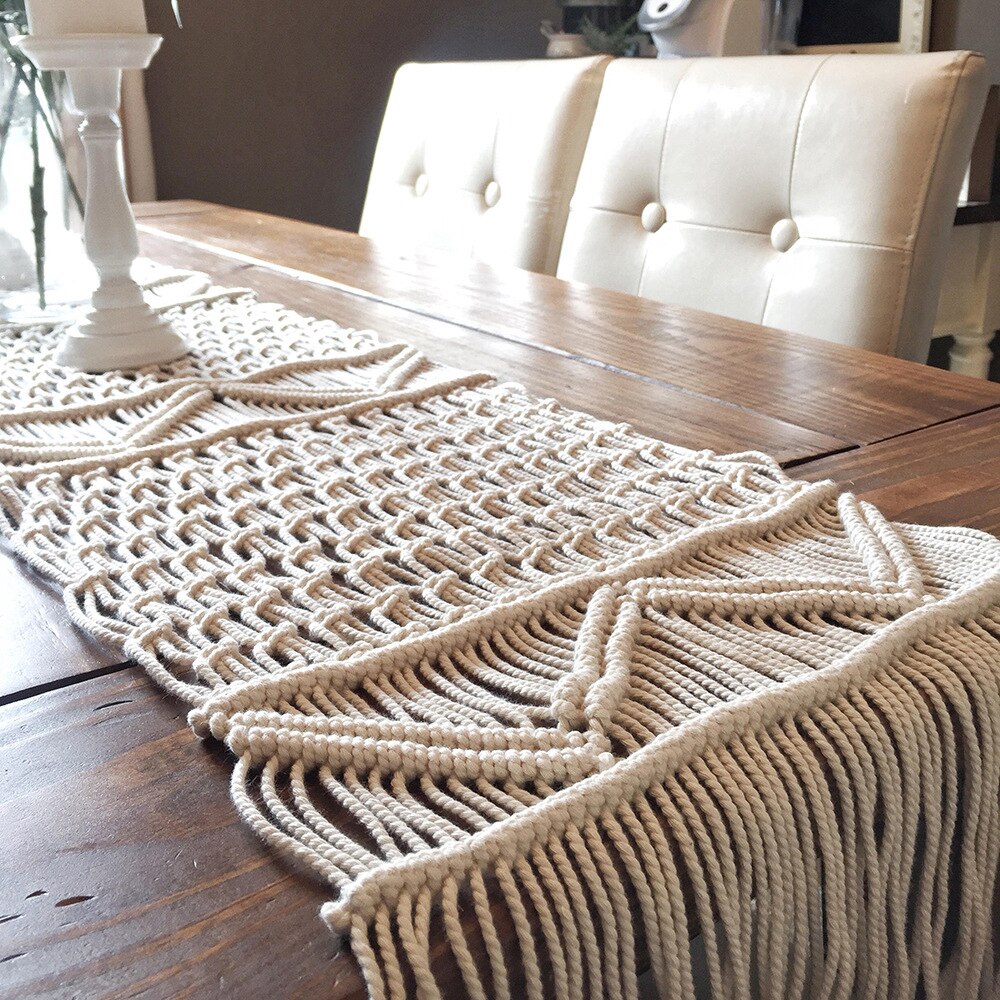 Boho Macrame Table Runner