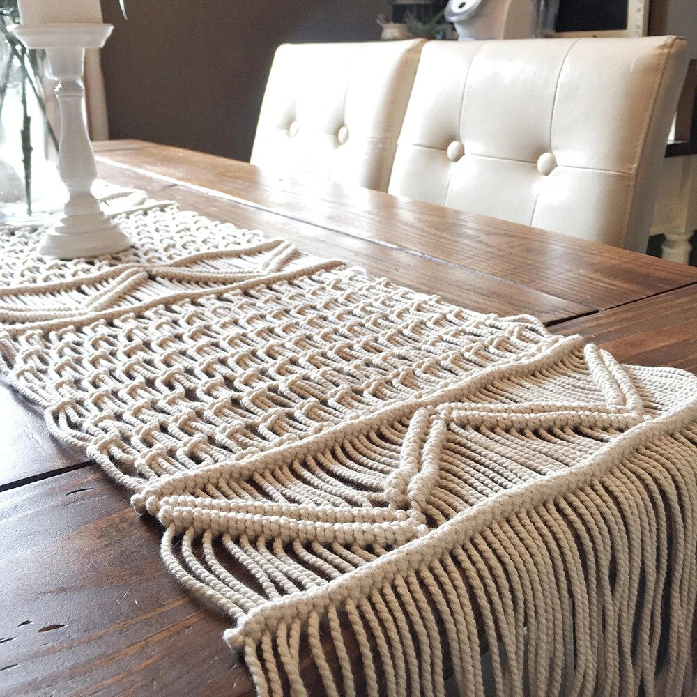 Boho Macrame Table Runner