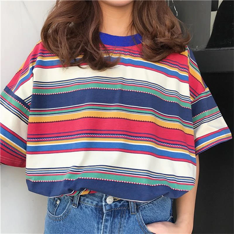 Womens Vintage Striped Tee