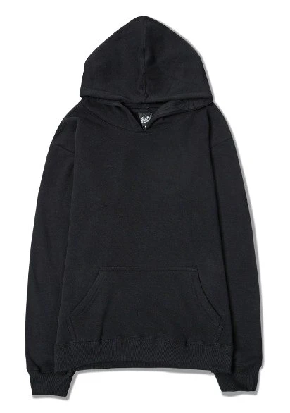 Heybig Plain Black Hoodie