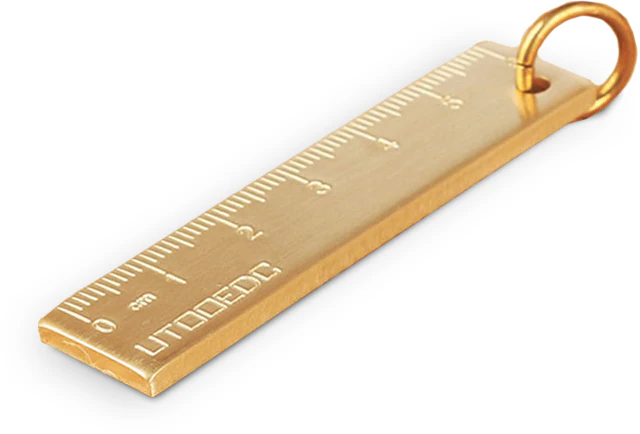 Mini Brass Keyring Ruler