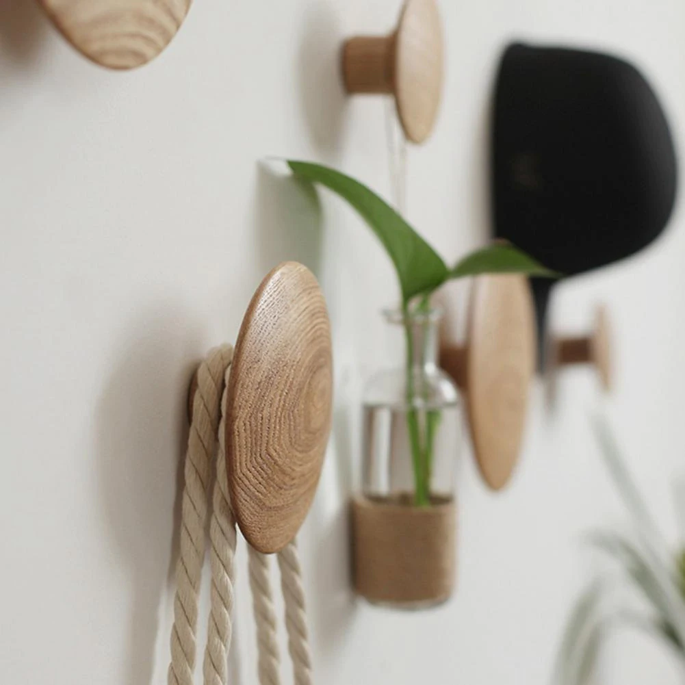 Round Wooden Wall Hook