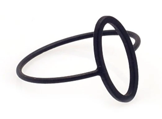 Black Copper Oval Ring