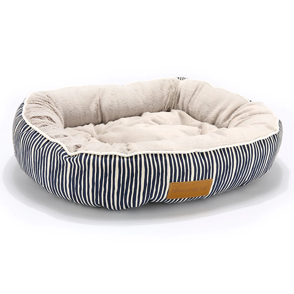 Soft Stripe Pattern Dog Bed