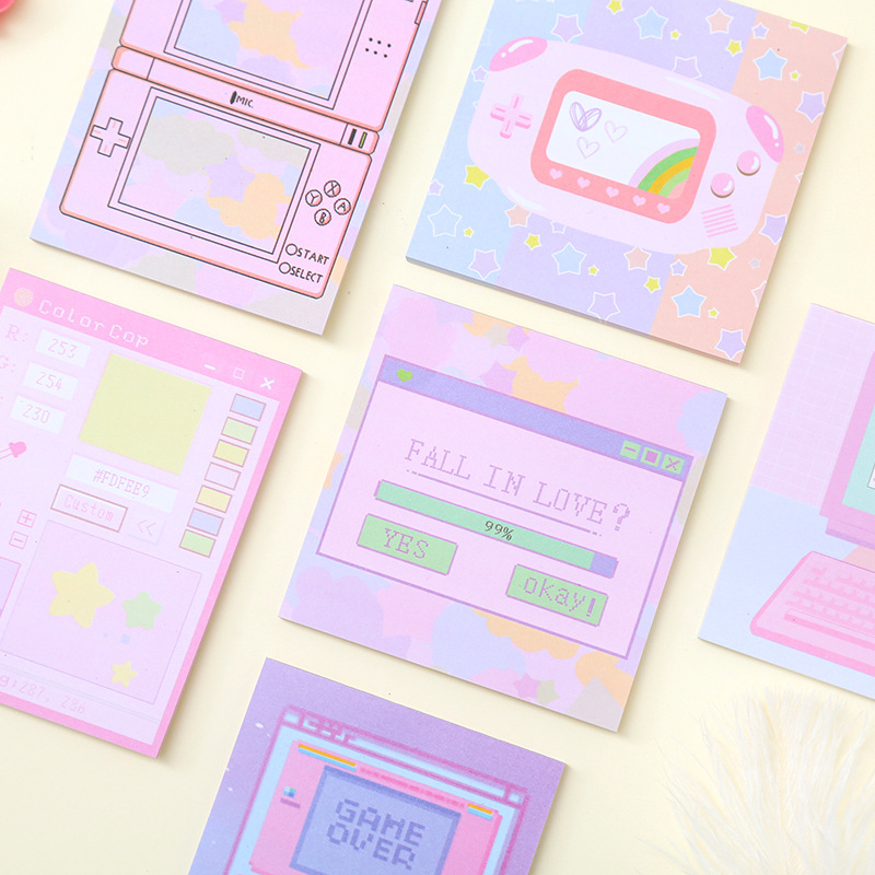 Pastel Video Game Sticky Notes